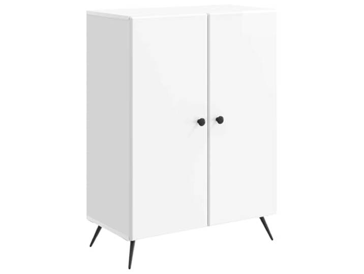 KGHFDVB Sideboard Hochglanz Weiß 66 x 34,5 x 90 cm Holzwerkstoff Viel Stauraum, Modernes Design, Vielseitig Nutzbar, Robust, Montage Erforderlich