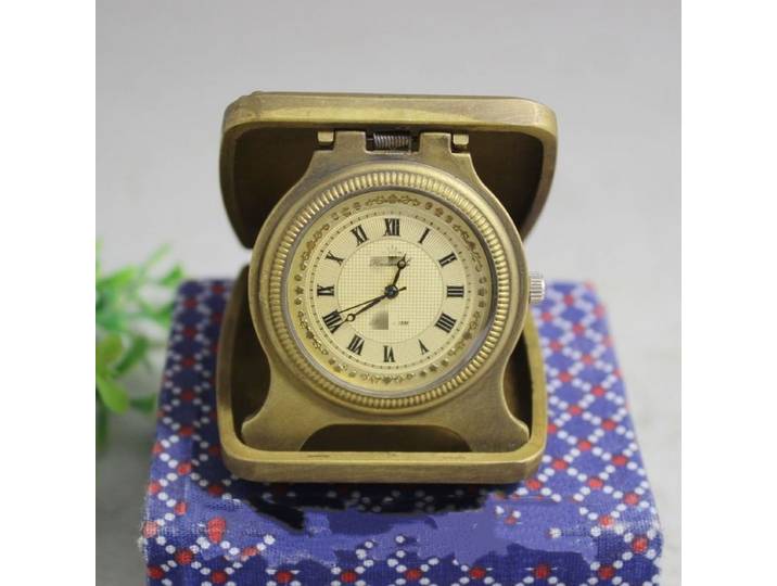 Montre de poche mécanique en métal et laiton, artisanat Antique, collection chinoise, rétro, cadeau