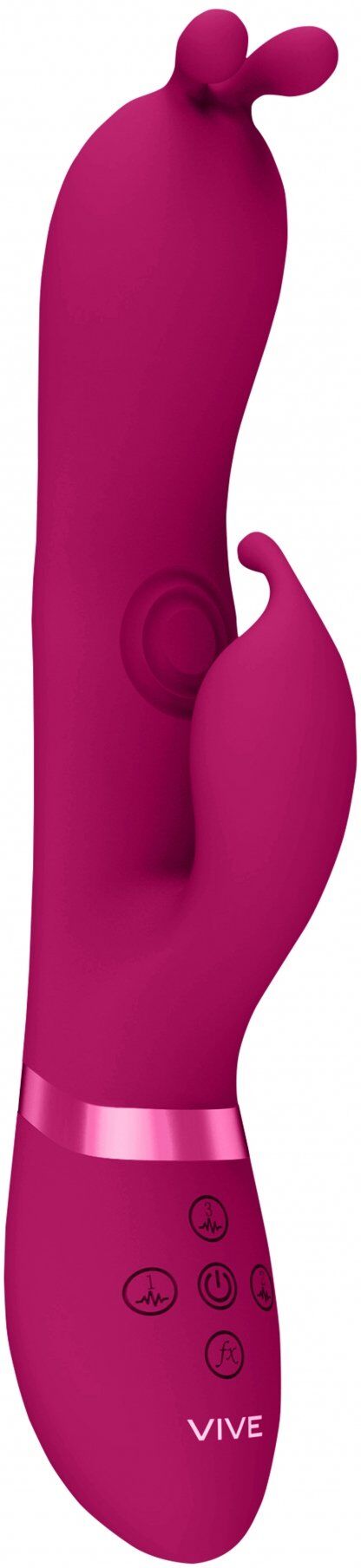 VIVE Lapin Vibrant Triple Action avec Manche PulseWave - Rose