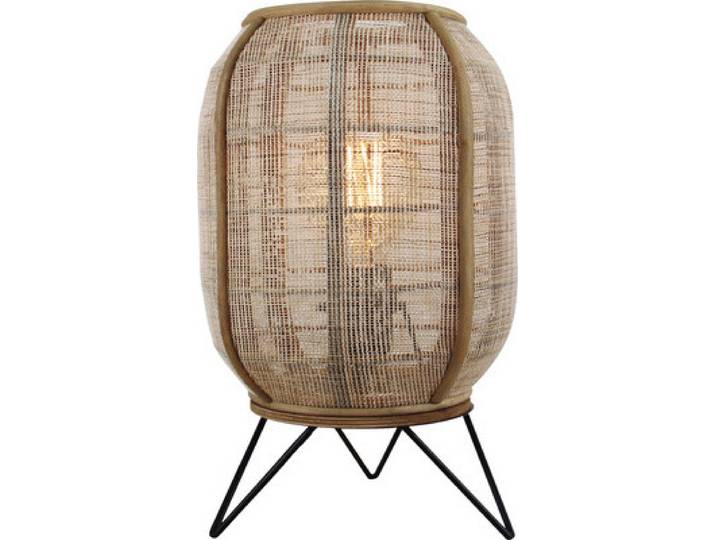 Lampe de table Brilliant Tanah E27 40 W noir/naturel