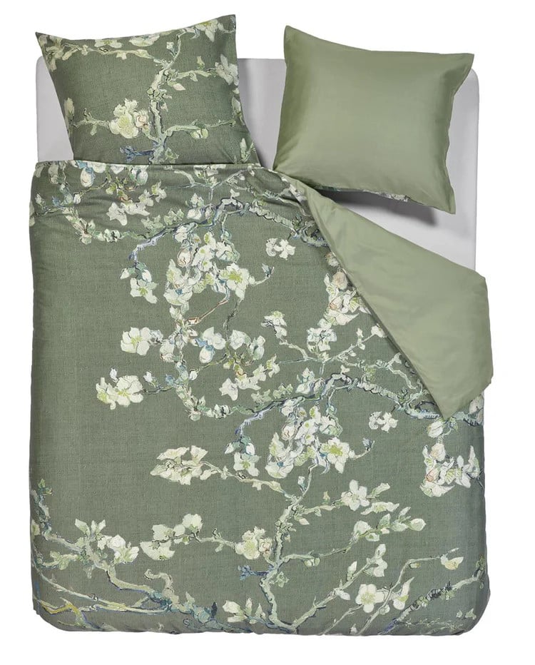 Beddinghouse x Van Gogh Museum Dekbedovertrek Blossoming Groen voor volwassenen