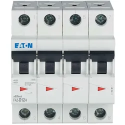 Eaton 279081 Leitungsschutzschalter, 12 A, 4p, Charakteristik: D FAZ-D12/4