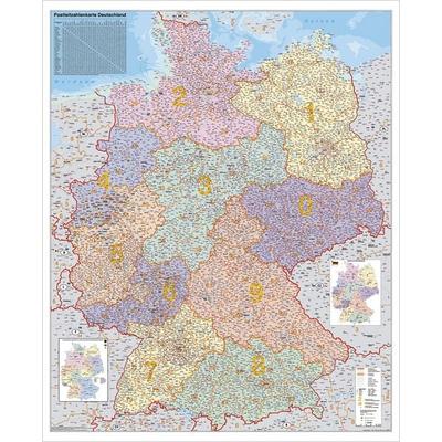 Deutschland Postleitzahlenkarte 1 : 750 000. Wandkarte Grossformat ohne Metallstäbe, Buch von Heinrich Stiefel, Stiefel Eurocart, 978-3-929627-57-2