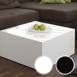 SalesFever »Black&White« Couchtisch eckig  – erhältlich in 2 Farben