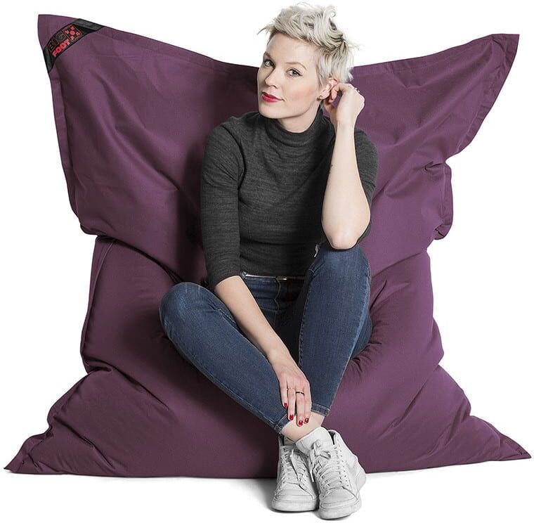 Sitting Point Coussin Geant BigFoot Aubergine Violet 170x30x130cm