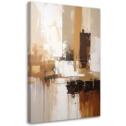 WANDBILD, Beige und braune Abstraktion