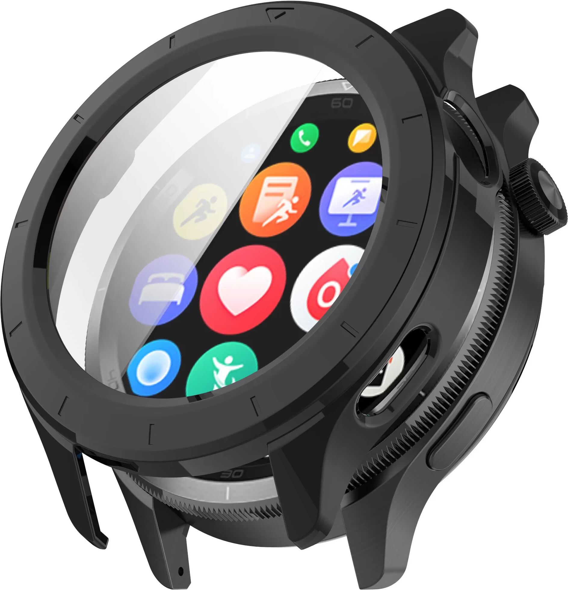 INF Xiaomi Watch S4 Gehäuse mit integriertem Displayschutz - Schwarz