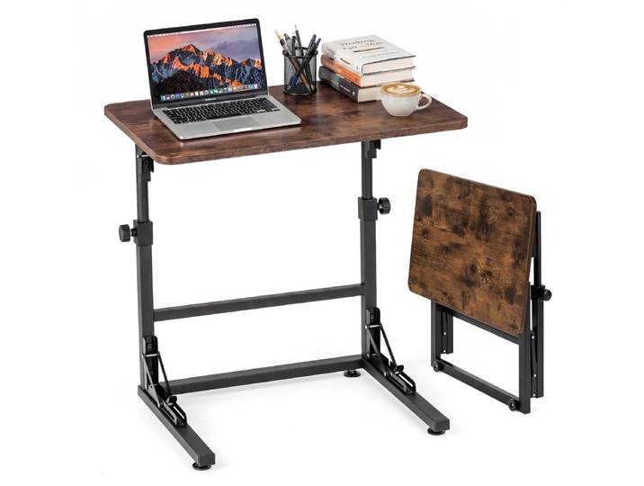 In Hoogte Verstelbare Bijzettafel C-vormige Salontafel Opvouwbare Laptoptafel