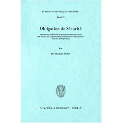 Obligation de Sécurité., Fachbücher von Eberhard Meller