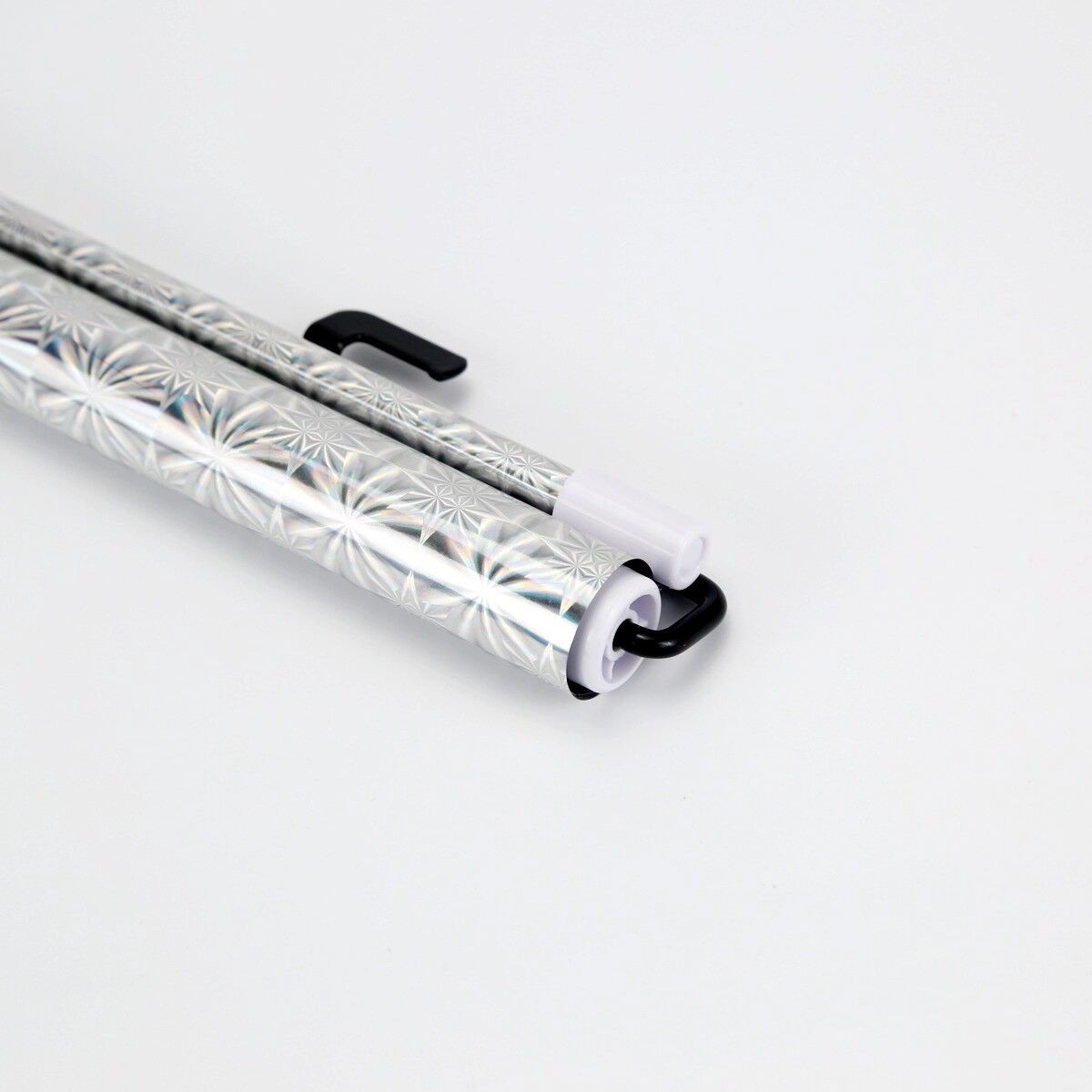 INF Silbernes einziehbares Haustiergitter — Hoch, ausziehbar bis 125cm, 45/50cm hoch, ohne Bohren, platzsparend 45