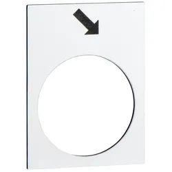 Schneider Electric ZB2BY4913 Bezeichnungsschild, 30x40mm, weiß, vorwärts, langsam  - 10 Stück