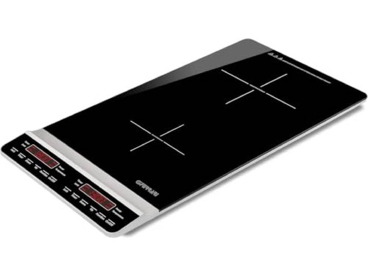 G3 Ferrari G10139 Cuisinier à Induction Double Vertical dynamique Profond\, Verre\, Noir