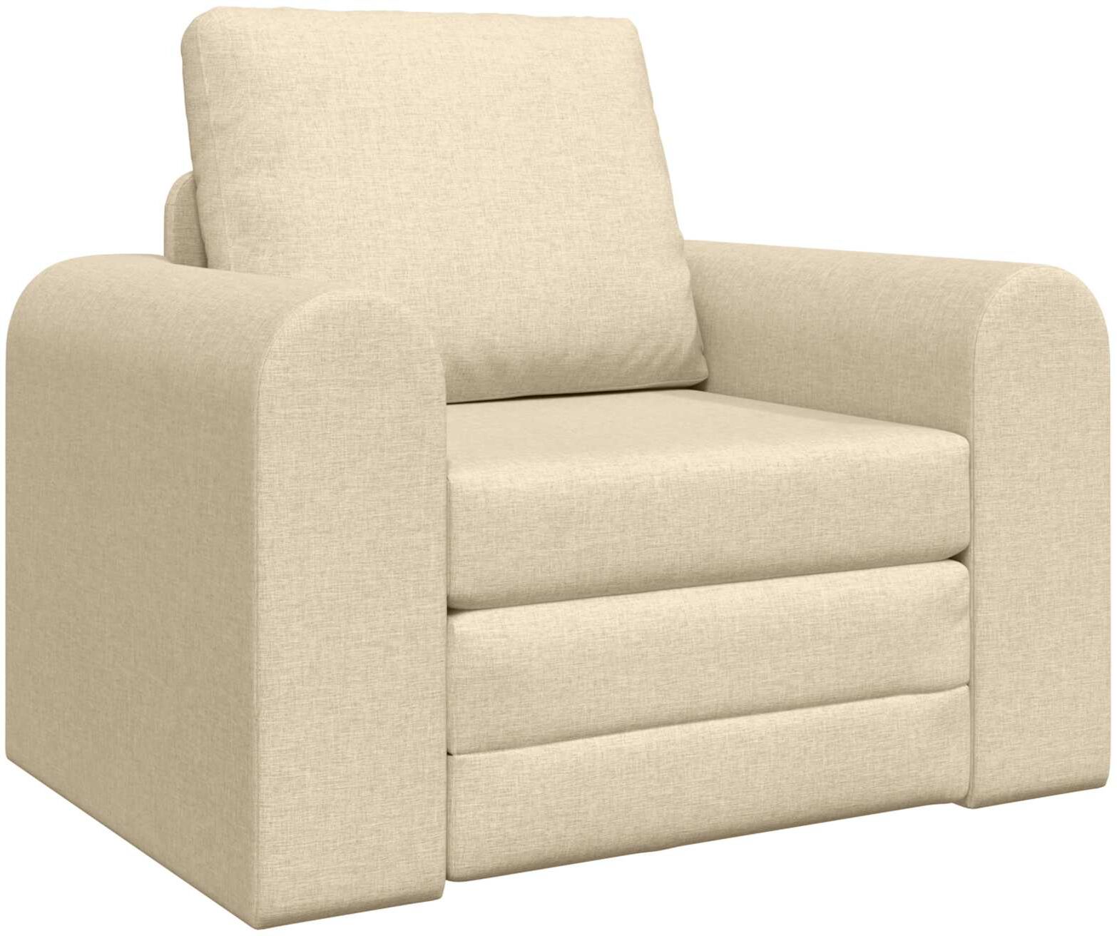 vidaXL Canapé-Lit Crème 98 x 71 x 83 cm tissu