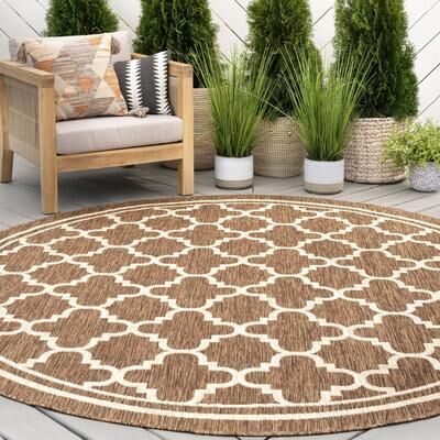 Alise Rugs Exo Coastal Geometric Indoor/Outdoor Area Rug