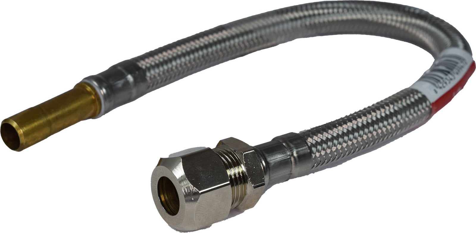 TUCAI Roestvrijstalen TPE flexibele slang met DN8 aansluiting en klemfitting, 300 mm lang