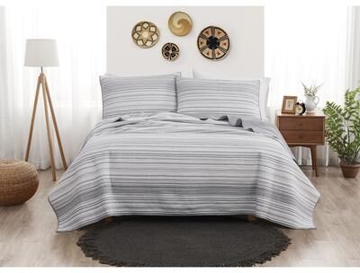 Brooklyn Loom Noah Stripe Yarn Dye Quilt Set