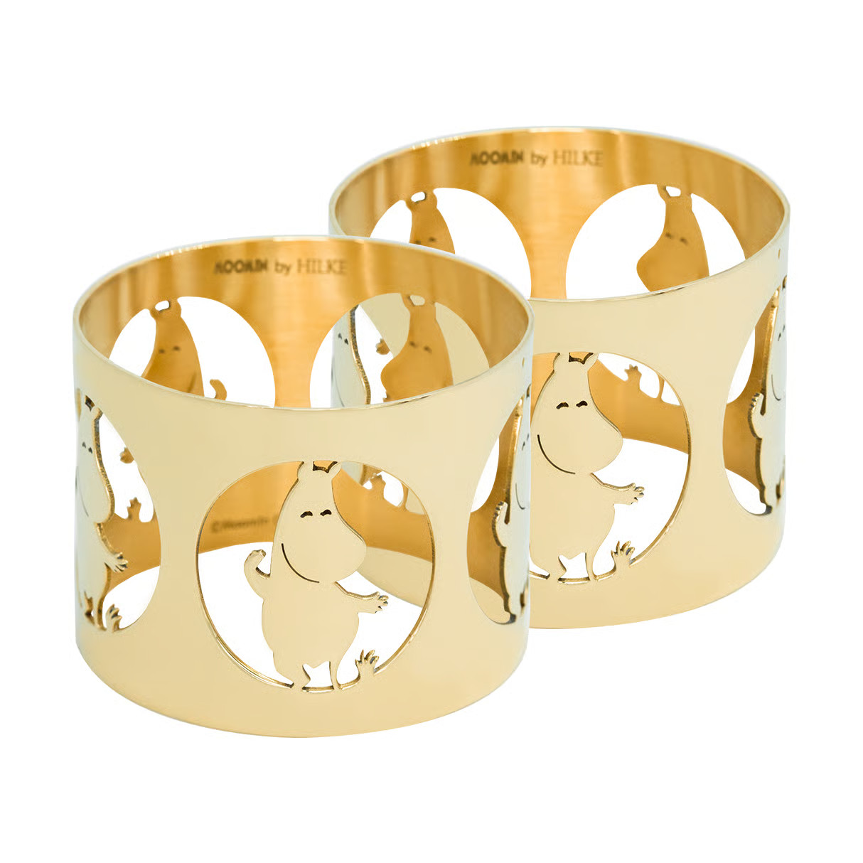 Hilke Collection Hilke X Moomin servetringen Moomintroll 2-stuks Messing