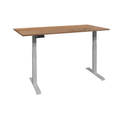 Schreibtisch MÄUSBACHER "Big System Office", silber (silber, stilring oak, silber, stirling oak), B:120cm, Tische, Schreibtisch, Breite 120 cm, elektrisch höhenverstellbar