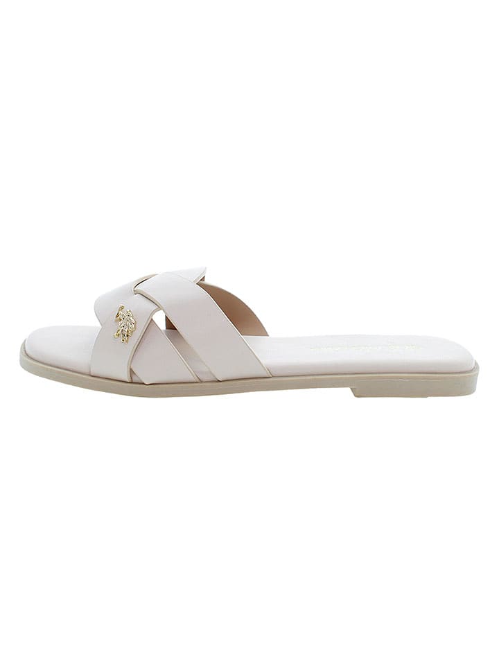 U.S. Polo Assn. Pantoletten in Creme - 37