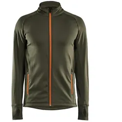 Fleecejacke "STRIKER" - XL - waldgrün/rost