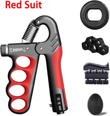 Uplift Curations Grip Strength Hand Exerciser Adjustable Wrist Expander For Hand And Forearm Strength red 5pcs