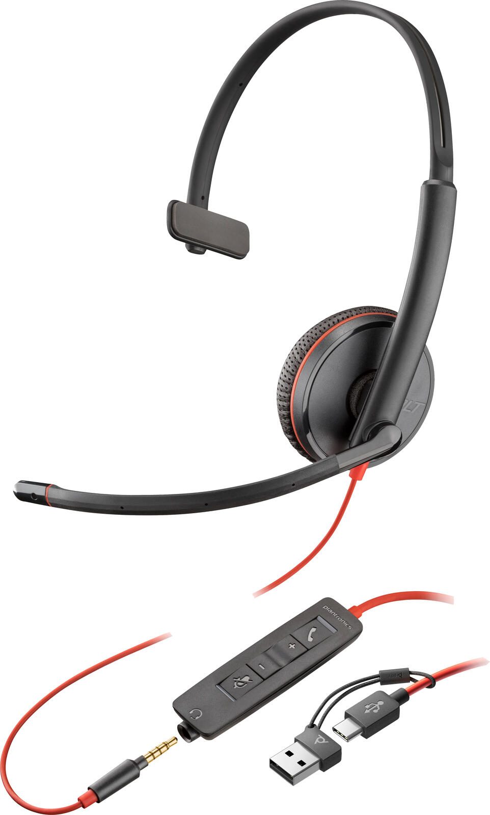 Poly Blackwire 3215 Monaural Headset 8X227AA