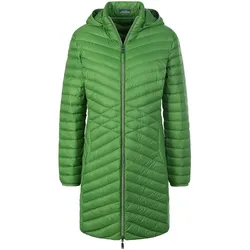 Daunen-Long-Steppjacke Peter Hahn grün, 40