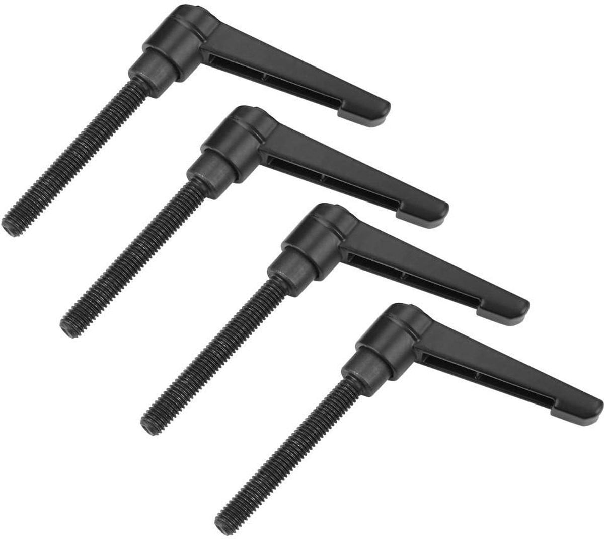 Set van 4 metalen machineknoppen met verstelbare fixing en M6 mannelijke draad (M6 x 40mm)