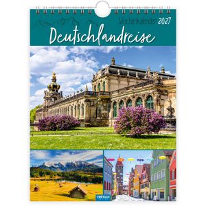 Trötsch Bildkalender 2027709, Deutschlandreise, Jahr 2027, Motiv: Landschaftsbilder, Wochenkalender, 19 x 25cm