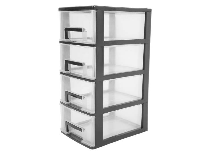 Boîte de rangement de Type tiroir, organisateur de bureau Transparent noir blanc pour bureau salle d'étude organisateur en plastique