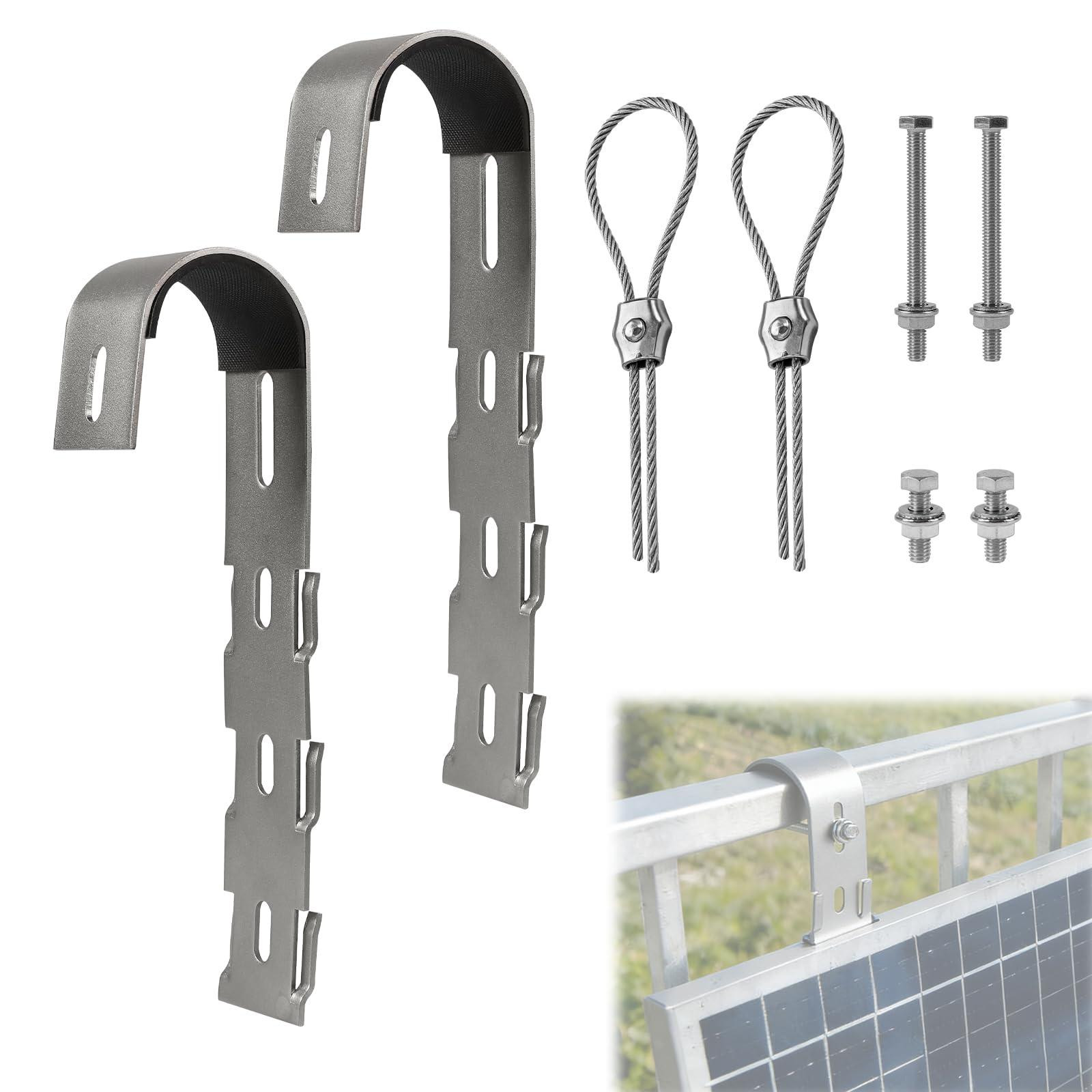 Dripio 2-delige set balkonzonnehouder met haken, roestvrij staal 304, 21 cm