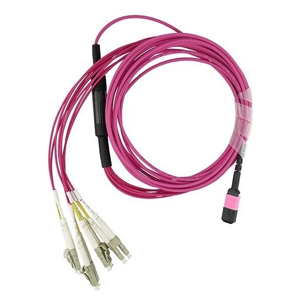 BlueOptics Dell 470-ABOF kompatibles MPO-4xLC Multimode OM4 Patchkabel 1 Meter (1 m) (470-ABOF-BO)