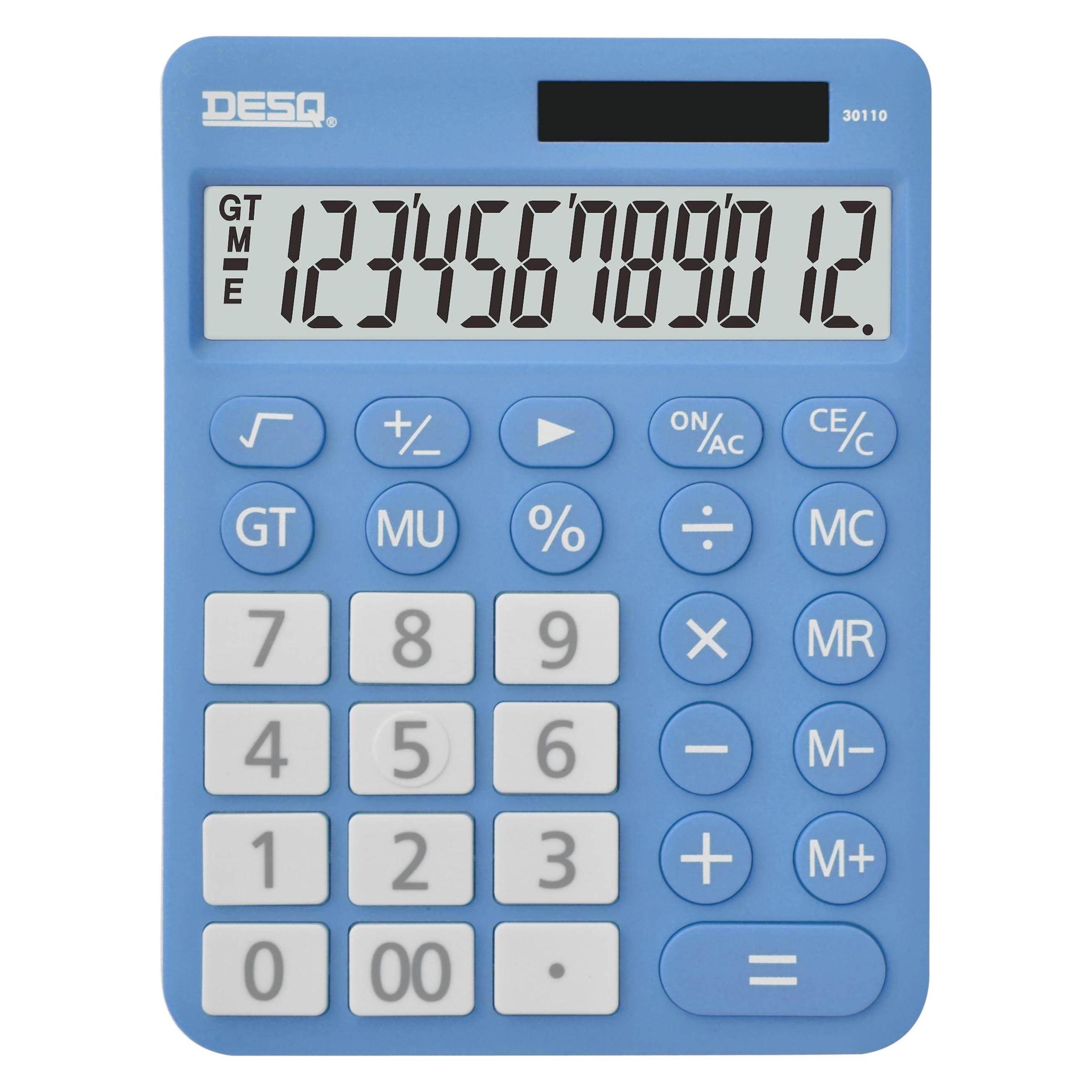 Desq Tischrechner 30110.06 AAA Blau (Batteriebetrieb, Solarenergie) (30110.16)