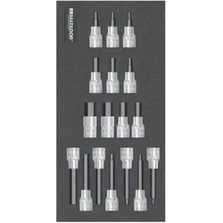 Matador, Steckschlüssel + Stecknuss, MAT 8164 4078 - Steckschlüsselsatz Schraubendreher 1/2" (10 mm, 12 mm, 14 mm, 17 mm, 19 mm, 4 mm, 5 mm, 6 mm, 7 mm, 8 mm)