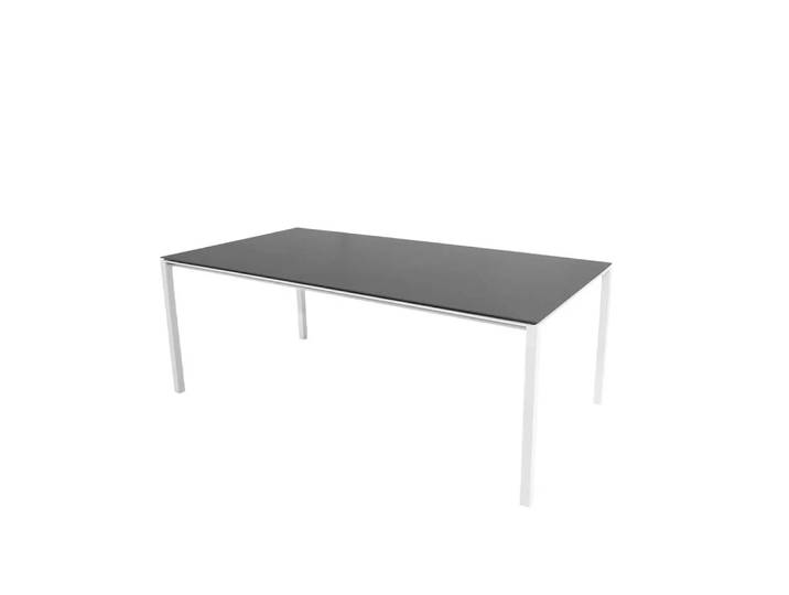 Cane-line Pure Esstisch Black-Weiß 200x100 cm
