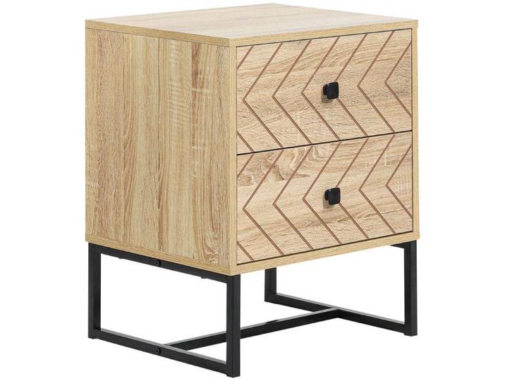 YWJ Table de chevet avec 2 tiroirs commode en bois pour chambre à coucher armoire de rangement 48 x 39 5 x 60 cm