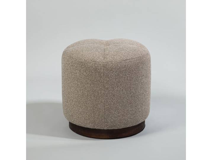 Pouf rond marron