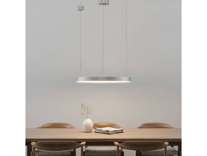 Design hanglamp Elowen zilvergrijs Ø 60cm Lyora - 110238