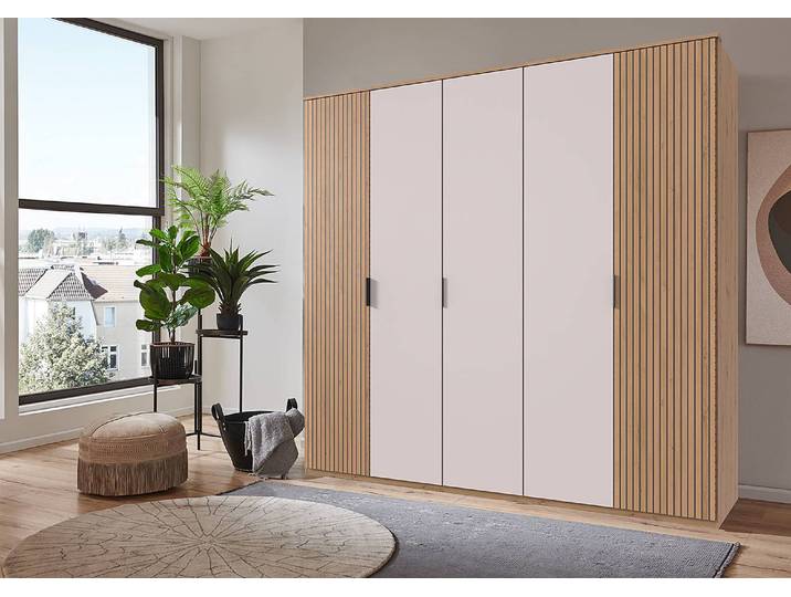 Drehtürenschrank Tunis 225cm Braun/Eiche Artisan Dekor/Weiß