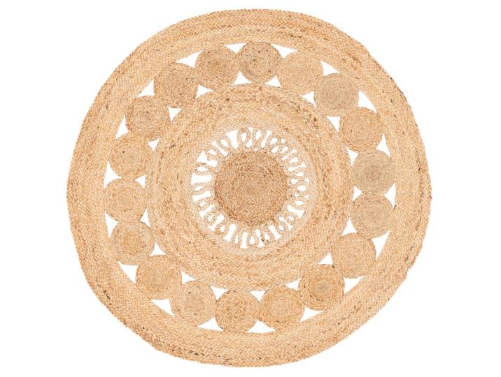 Pergamon Handgefertigt Jute Teppich PIA Rund, Beige, Rund, 120x120 cm, Teppiche und Böden, Teppiche, Webteppiche