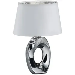 Design Nacht Schreib Tisch Leuchte silber-weiß Schlaf Zimmer Lese Lampe