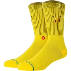 STANCE Unisex Socken - PIKACHU, Logo, Crew Socken, Pokemon Gelb / 38-42