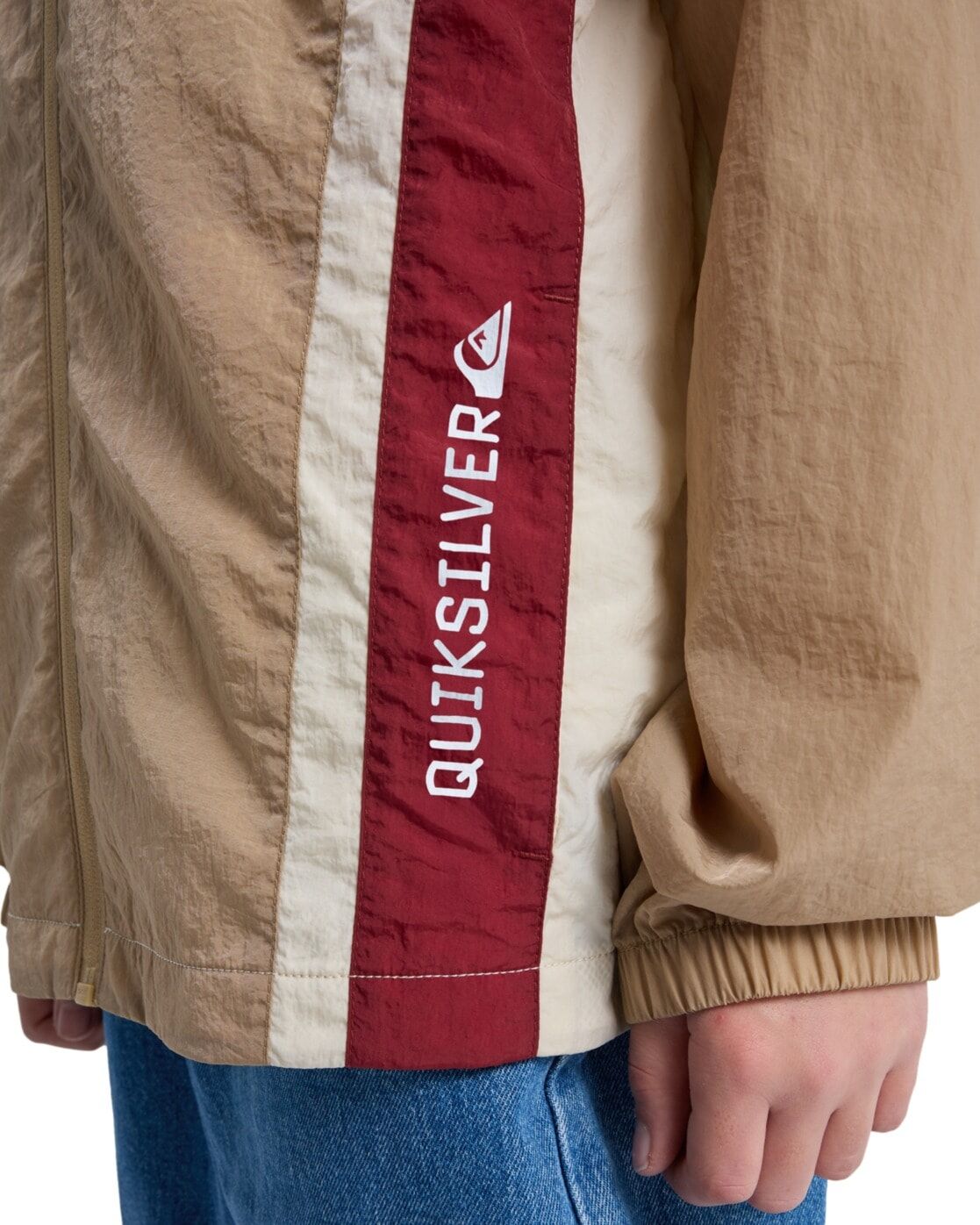 Outdoorjacke QUIKSILVER "Clicker", Kinder, Gr. 12, beige (khaki), Obermaterial: 100% Nylon., Jacken Outdoorjacke