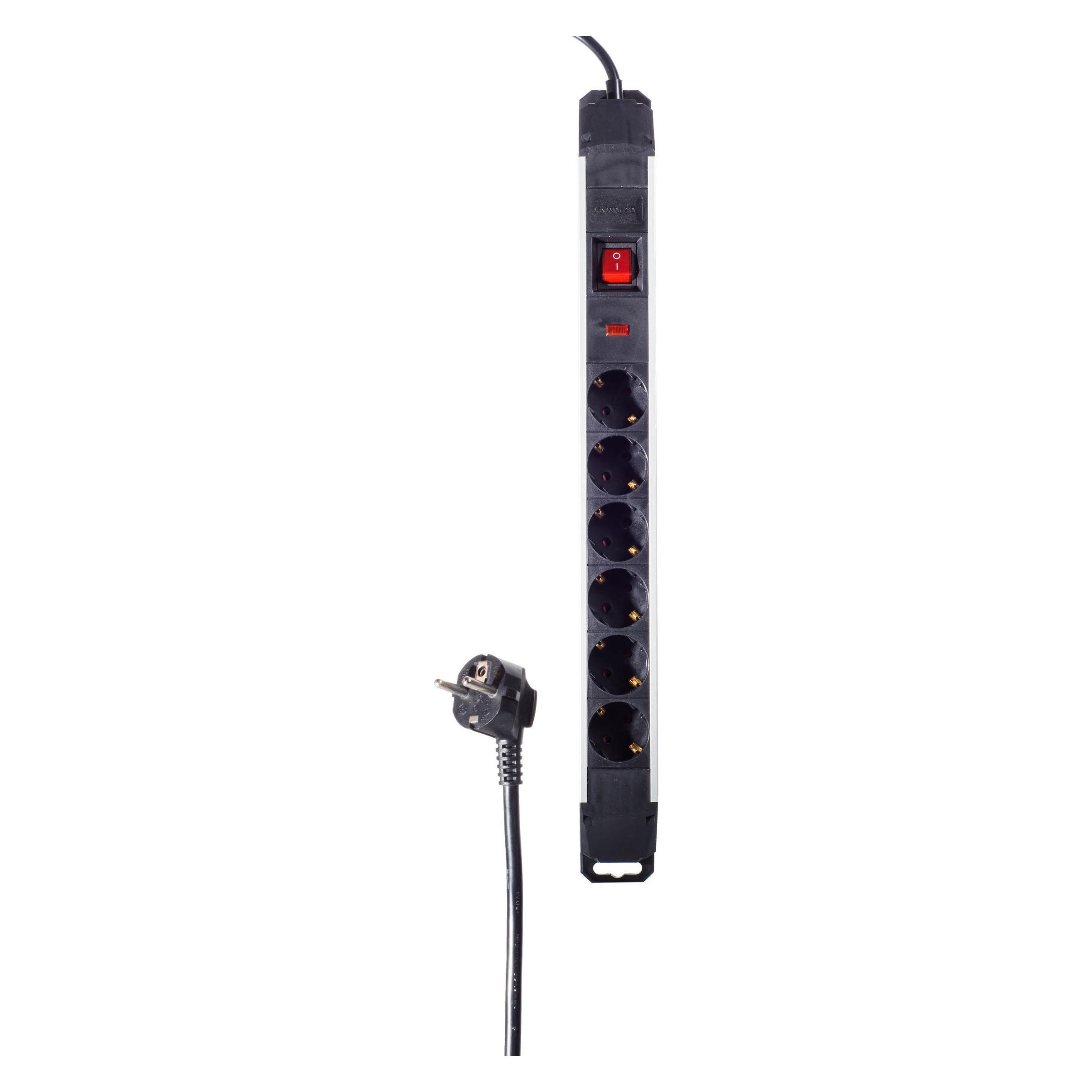Shiverpeaks BS09-20165 Stromverteilereinheit (PDU) 6 AC-Ausgänge Schwarz (6x, CEE 7/4, 1.50 m) (BS09-20165)