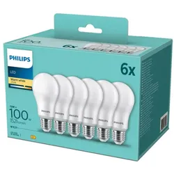 6er-Pack Osram E27 LED Lampen in Glühlampenform matt 13W wie 100W 2700K warmweißes Licht