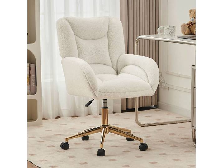 Design solide et protégé siège de bureau pivotante réglable en hauteur couleur blanc