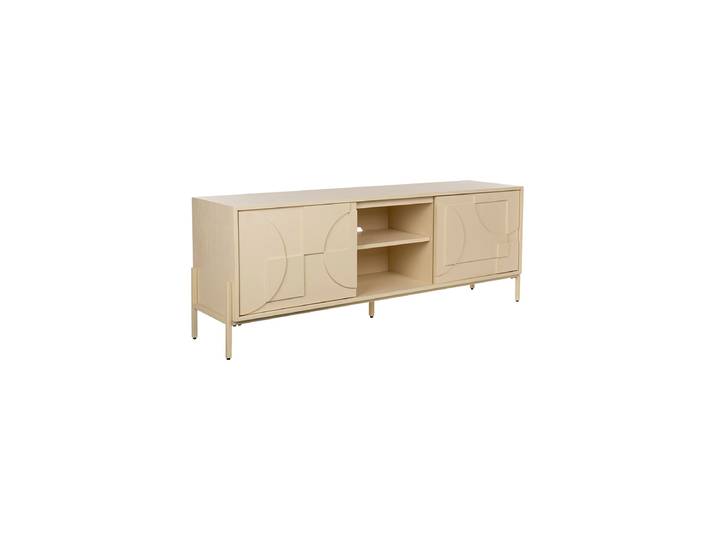Design Lowboard „Faces“ Eiche Beige Zuiver
