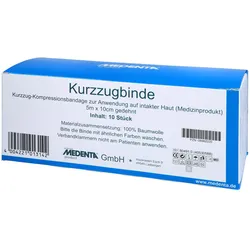 Medenta, Verbandsmaterial, KURZZUGBINDE 5MX10CM, 10 St BIN