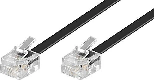 PremiumCord 6P4C (RJ-11) Plug 6P4C (RJ-11) Plug 15m - schwarz