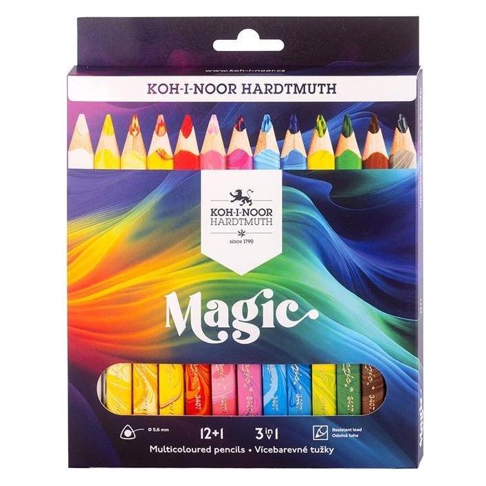 Koh-i-Noor Magic Trio Buntstifte 12+1 Farben (12x) (8593539367895)